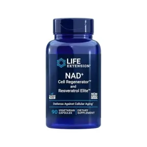 Life Extension NAD+ Cell Regenerator and Resveratrol Elite | 90 Capsules