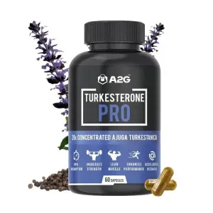 A2G Turkesterone Pro - Ajuga Turkestanica Extract for Muscle Growth | 60 Capsules