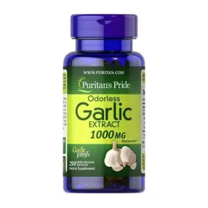 Puritan's Pride Premium Odorless Garlic Extract 1000mg | 250 Rapid Release Softgels