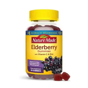 Nature Made Elderberry Supplement with Vitamin C and Zinc | 30 Day Supply