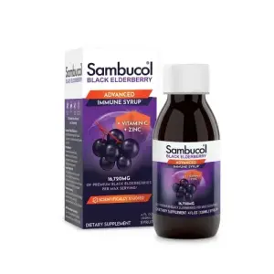 Sambucol Black Elderberry Syrup Plus Vitamin C and Zinc | 120ml