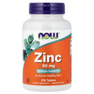 NOW Foods Zinc 50mg - 250 Tablets