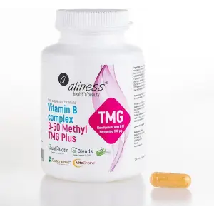 Aliness Vitamin B Complex B-50 Methyl TMG Plus 100 VEGE Capsules
