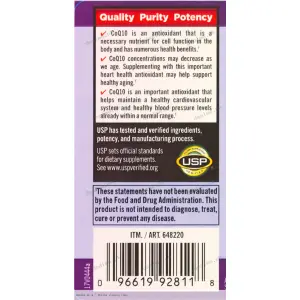 CoQ10 300 mg label section 1