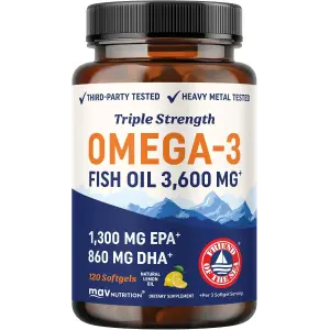 Omega-3 Fish Oil 3,600 MG Triple Strength