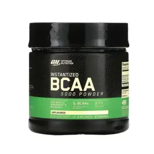 Optimum Nutrition Instantized BCAA 5000 Powder - Unflavored, 345g for Muscle Recovery & Performance