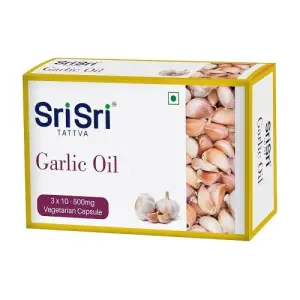 Sri Sri Tattva Garlic Oil Veg Capsules - 500 Mg