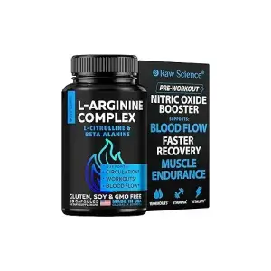 S Raw Science L Arginine L Citrulline Supplement | 60 Capsules