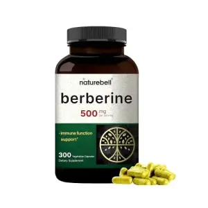 NatureBell Berberine Supplement - 500mg | 300 Veggie Capsules