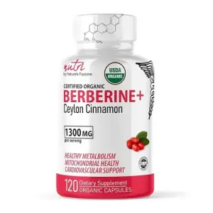 Nature's Fusions Nutri Berberine with Ceylon Cinnamon Extract - 120 Capsules (60 Servings)