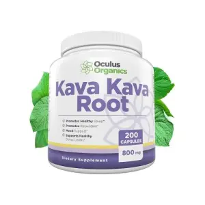 Oculus Organics Kava Kava Capsules - 200 Capsules | 800mg Serving